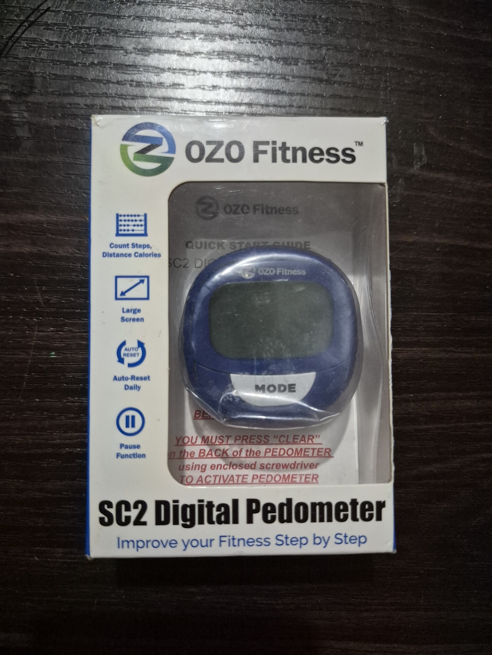 SC2 Digital Pedometer - Blue